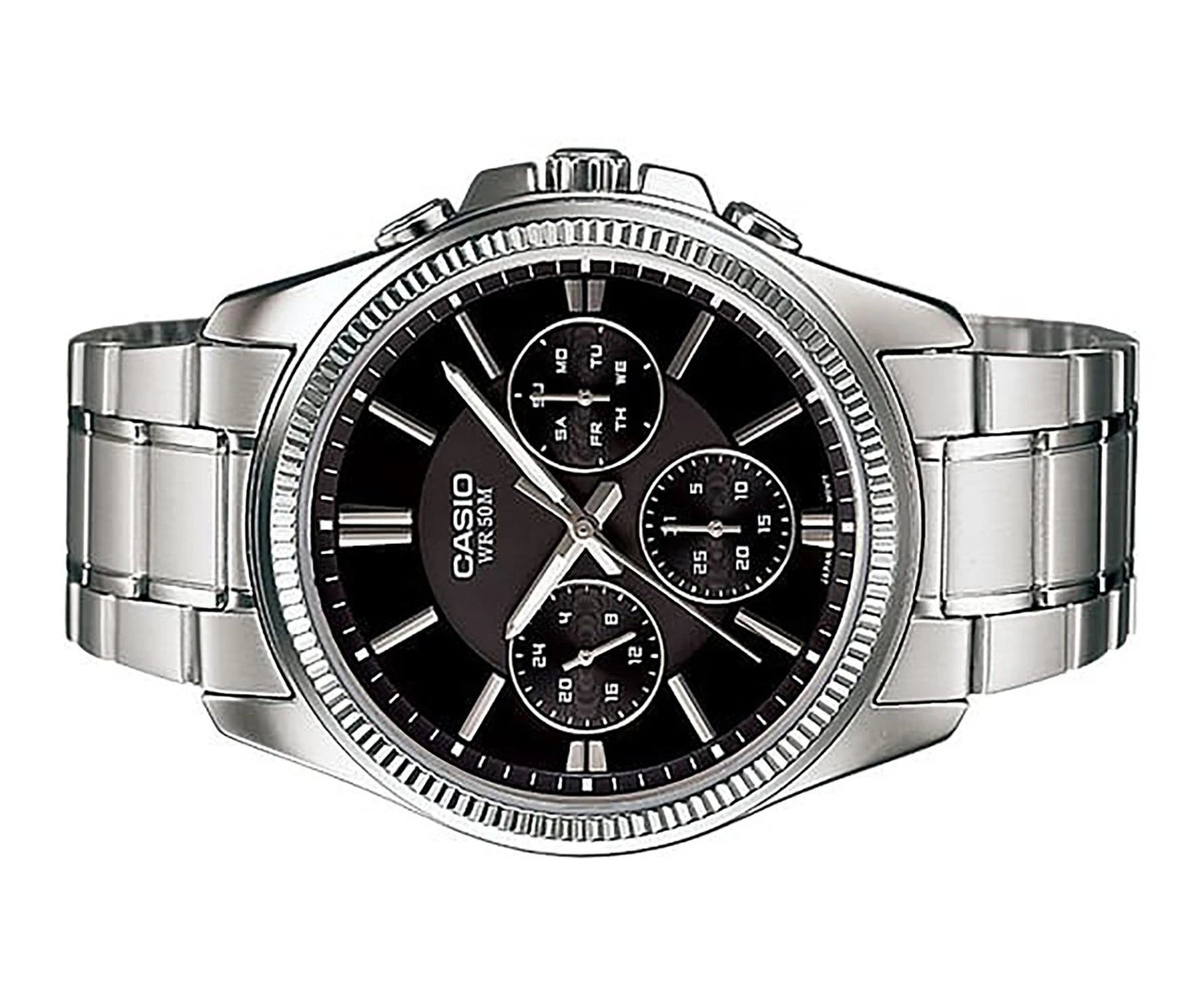 Casio MTP-1375D-1AV Black Dial Stainless Steel Watch