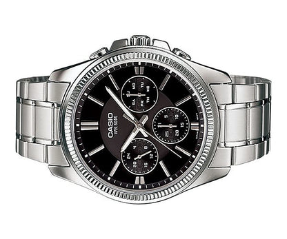 Casio MTP-1375D-1AV Black Dial Stainless Steel Watch