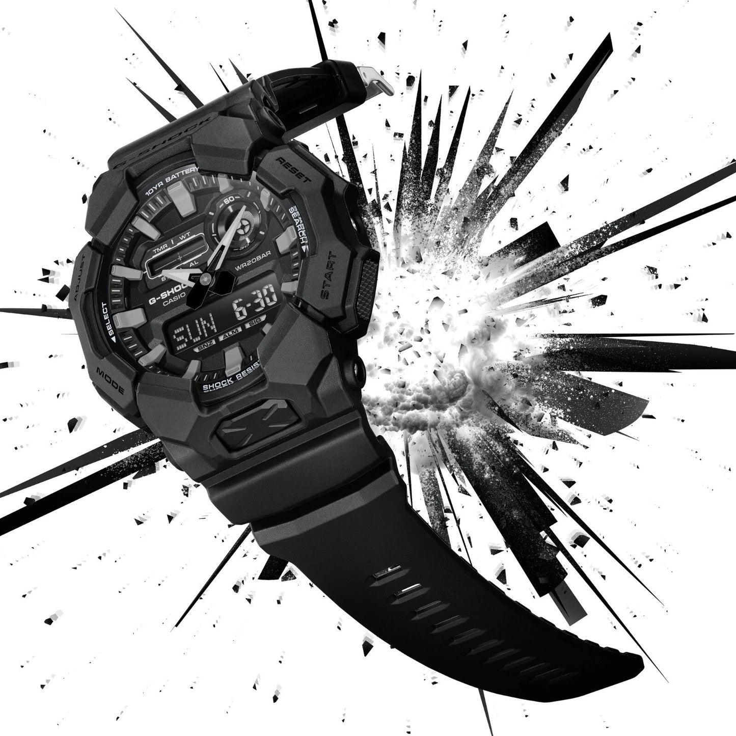 Casio G-SHOCK GA-010-1A1DR Black Analog-Digital Watch