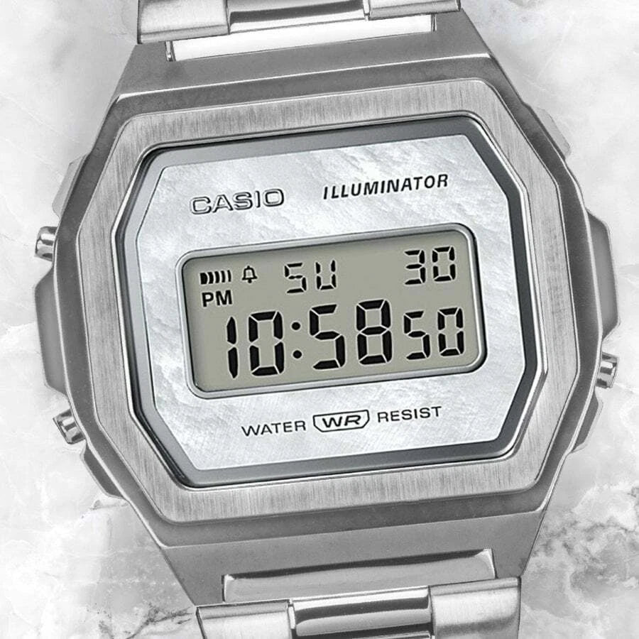 Casio Vintage A1000D-7EF Silver Digital Watch