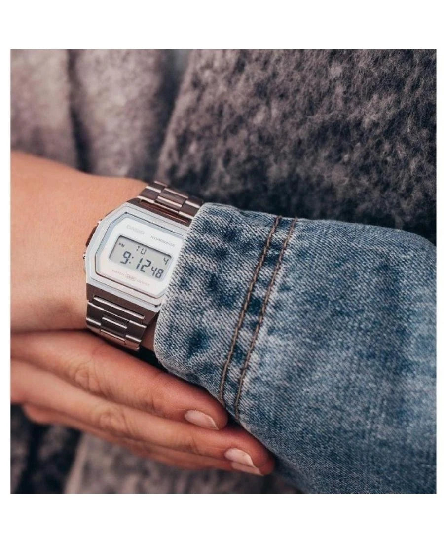 Casio Vintage A1000D-7EF Silver Digital Watch