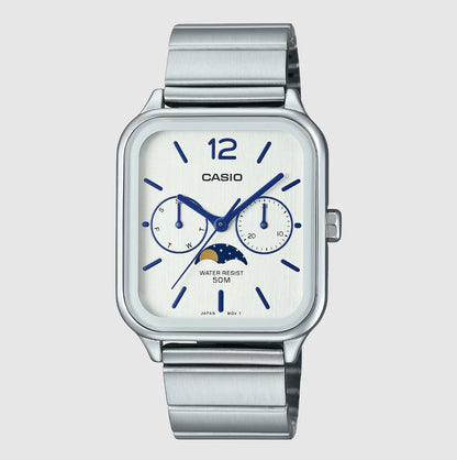 Casio MTP-M305D-7AV Silver Moon Phase Watch