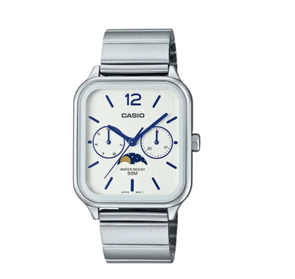 Casio MTP-M305D-7AV Silver Moon Phase Watch