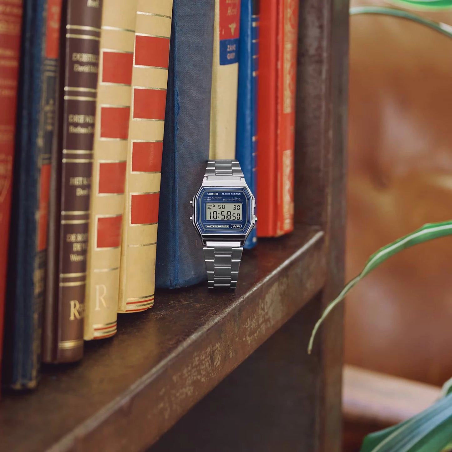 Casio Vintage A158WEA-2DF Silver Blue Digital Watch