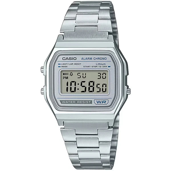 Casio Vintage A158WEA-7DF Silver Digital Watch