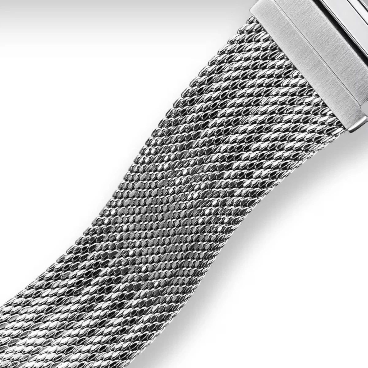 Casio Vintage A158WEM-7DF Silver Digital Mesh Watch