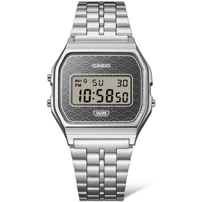 Casio Vintage A159WEVJ-7DR Silver Seigaiha Digital Watch