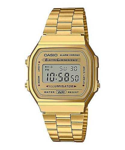 Casio Vintage A168WG-9WDF Digital Watch – Gold-Tone Stainless Steel