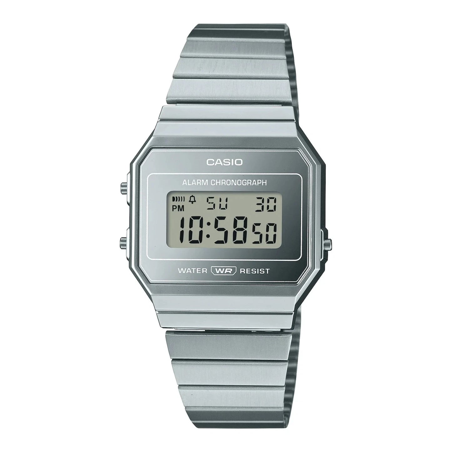 Casio Vintage A700WEV-7ADF Super Slim Digital Watch – Full Silver Stainless Steel