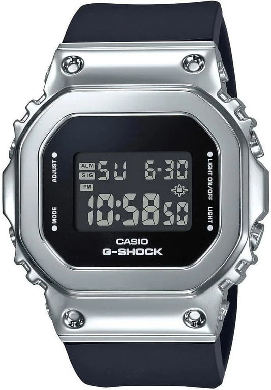 G-SHOCK GM-S5600-1DR Metal Covered Digital Watch – Black & Silver