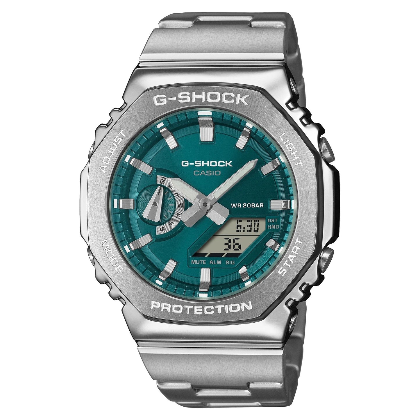 Casio G-SHOCK GM-2110D-3A1ER Blue-Green Stainless Steel Watch