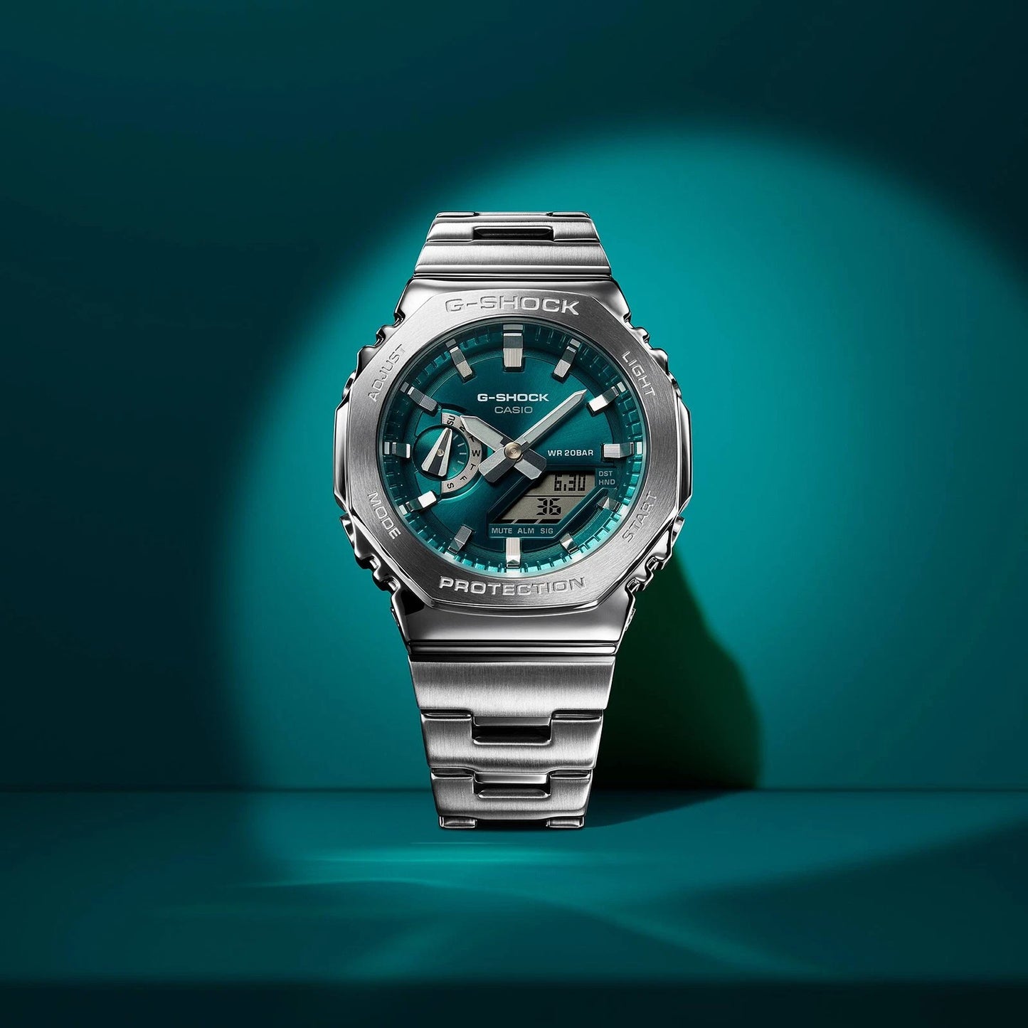 Casio G-SHOCK GM-2110D-3A1ER Blue-Green Stainless Steel Watch