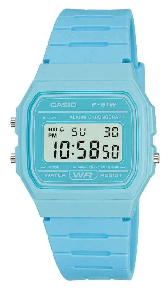 Casio F-91WC-2A Blue Digital Unisex Resin Watch