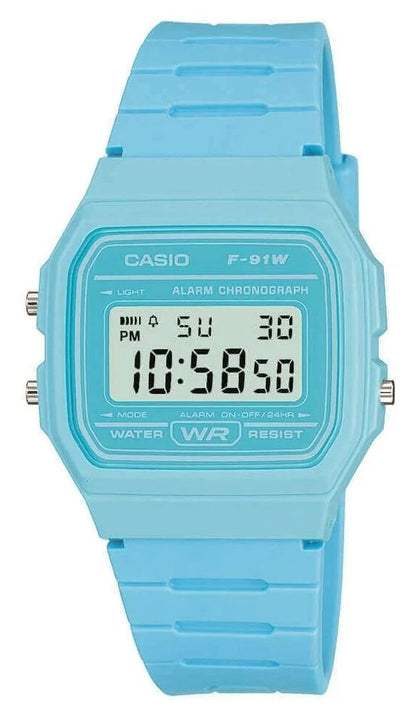 Casio F-91WC-2A Blue Digital Unisex Resin Watch