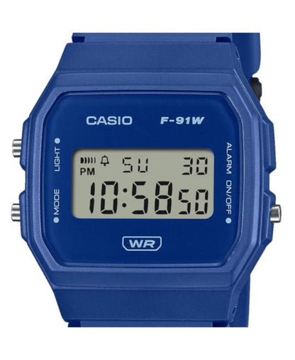 Casio F-91WB-2A1 Blue Digital Unisex Bio-Based Resin Watch