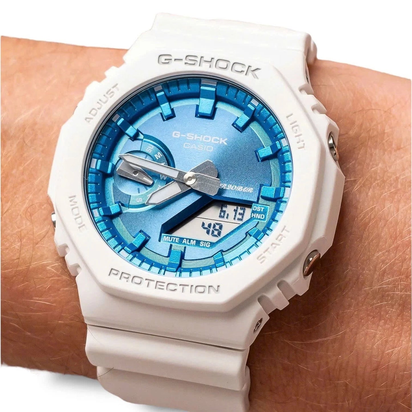 Casio G-SHOCK GA-2100WS-7ADR White Blue Men's Watch