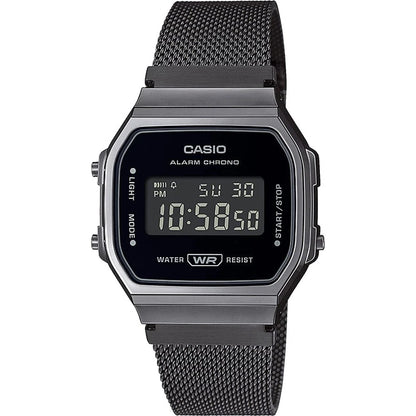 Casio Vintage A168WEMB-1BDF Black Digital Mesh Watch
