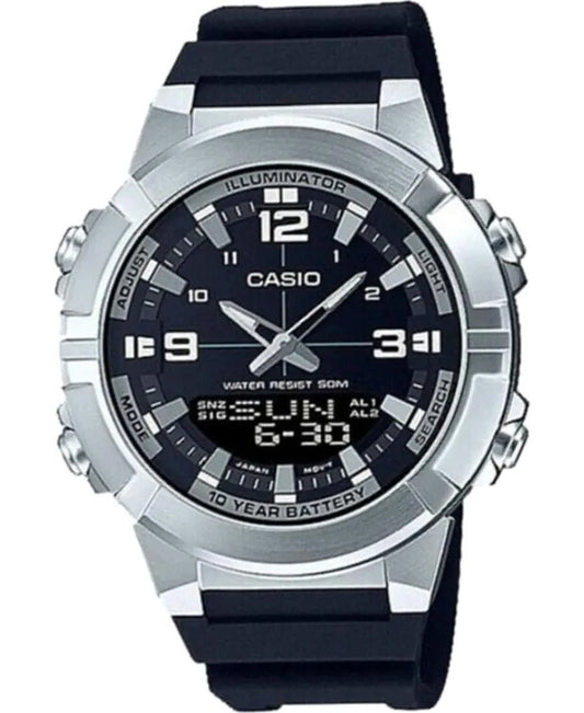 Casio AMW-870-1AVDF Men's Analog-Digital Black Sports Watch