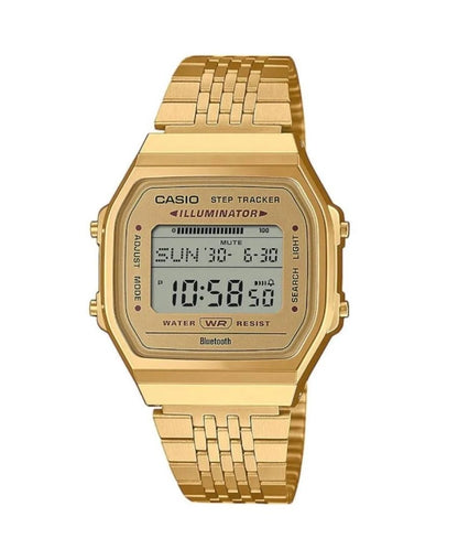 CASIO ABL-100WEG-9A Gold Bluetooth Digital Watch with Step Tracker