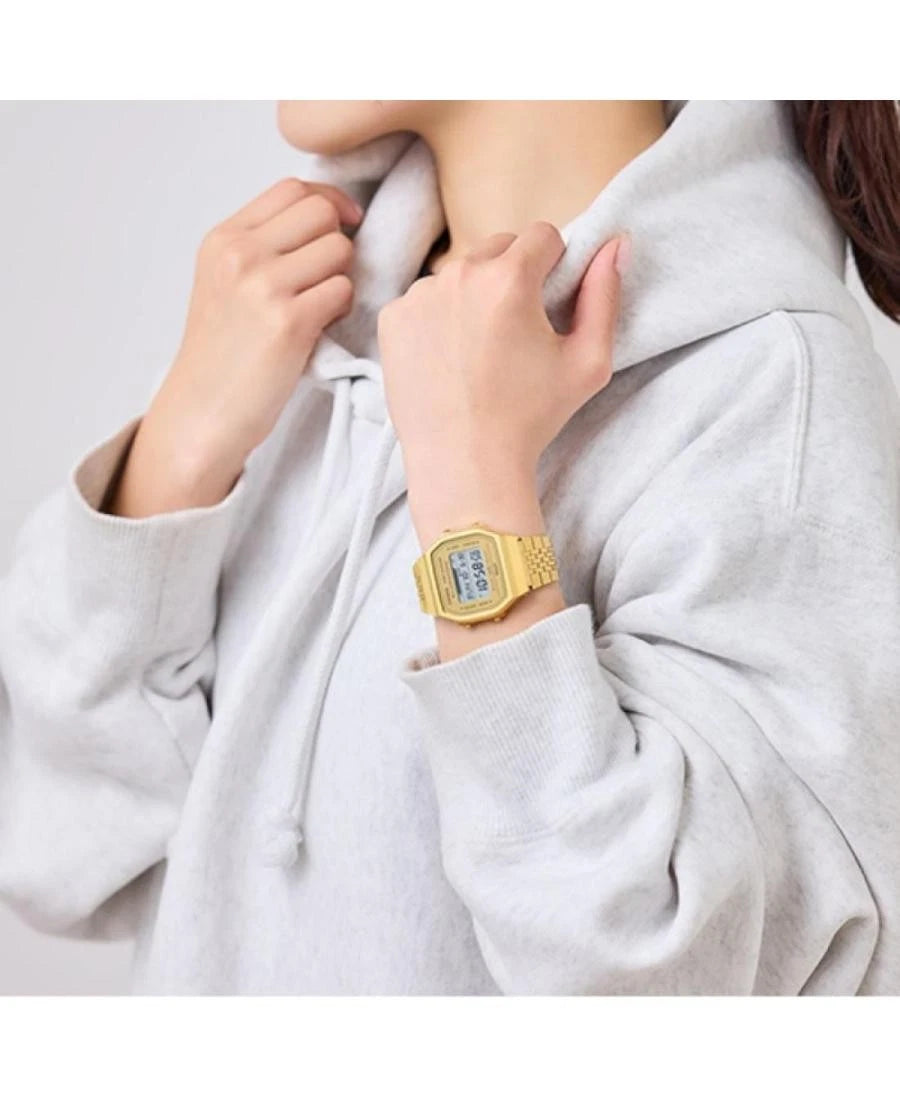 CASIO ABL-100WEG-9A Gold Bluetooth Digital Watch with Step Tracker