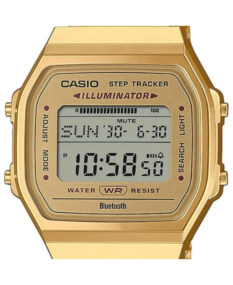 CASIO ABL-100WEG-9A Gold Bluetooth Digital Watch with Step Tracker