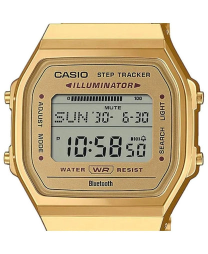 CASIO ABL-100WEG-9A Gold Bluetooth Digital Watch with Step Tracker