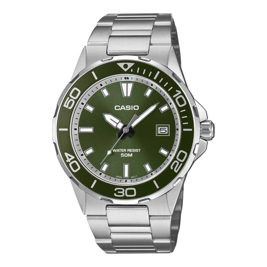 Casio MTD-145D-3AVDF Men's Green Dial Watch