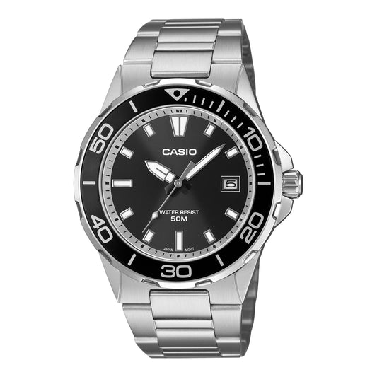 Casio MTD-145D-1AVDF Men's Black Dial Watch