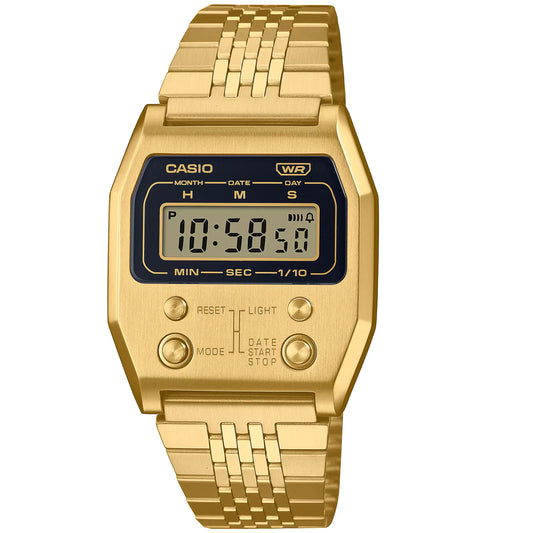 Casio Vintage A1100G-5DF Unisex Gold Stainless Steel Digital Watch