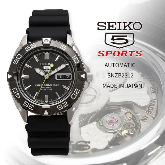 Seiko 5 Sports SNZB23J2 Automatic Black Men’s Watch