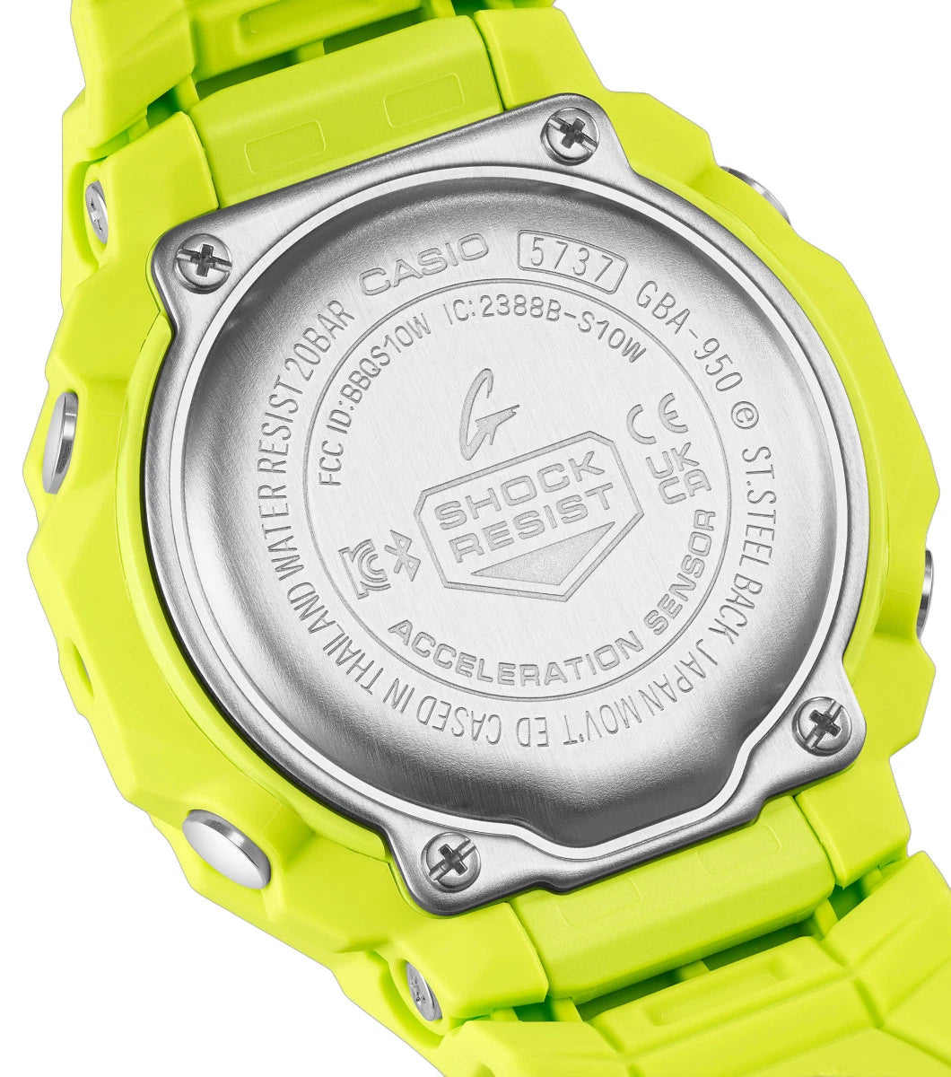 G-SHOCK G-SQUAD GBA-950-9A3DR Yellow Bluetooth Fitness Watch