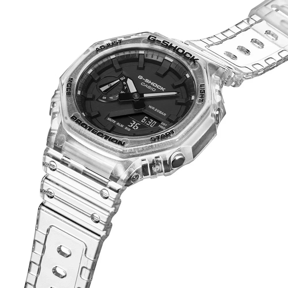 Casio G-SHOCK GA-2100SKE-7A Skeleton Series Transparent Analog-Digital Men's Watch