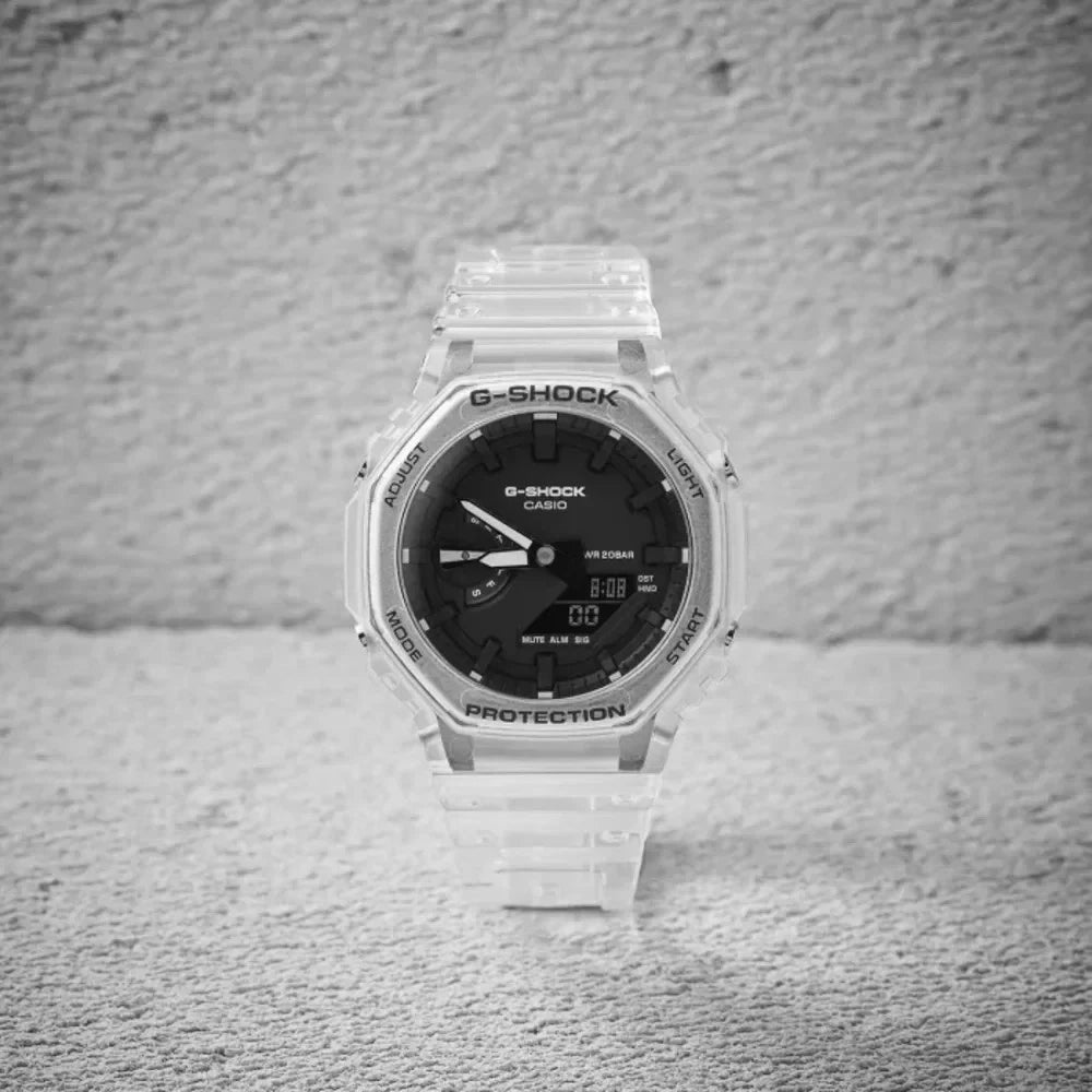 Casio G-SHOCK GA-2100SKE-7A Skeleton Series Transparent Analog-Digital Men's Watch