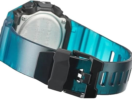 Casio G-Shock GA-B001G-2A Men's Analog-Digital Bluetooth Watch – Transparent Blue | 200M Water Resistant