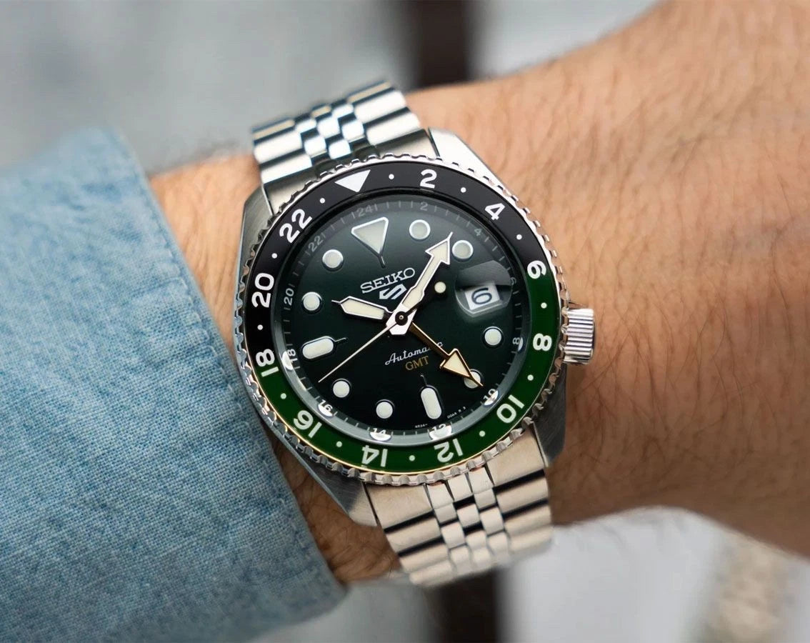 Seiko 5 Sports GMT SSK035K1 Green Automatic Watch