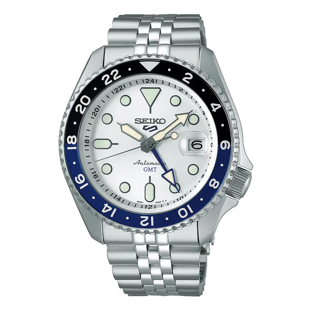 Seiko 5 Sports GMT SSK033K1 Silver Automatic Watch