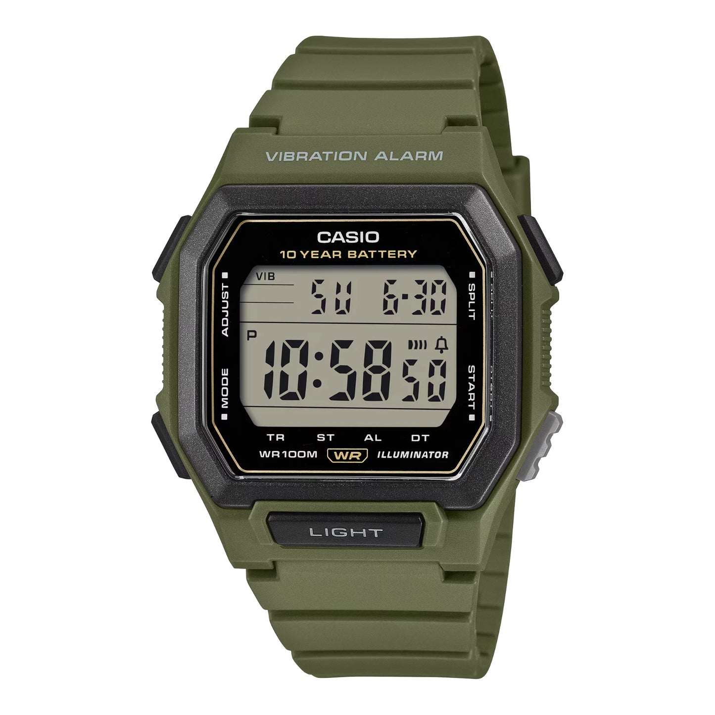 Casio W-738H-3AVDF Digital Sports Watch – Olive Green