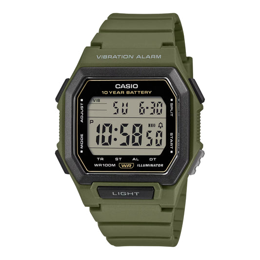 Casio W-738H-3AVDF Digital Sports Watch – Olive Green