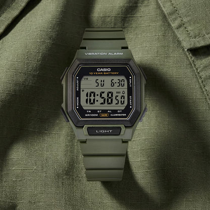 Casio W-738H-3AVDF Digital Sports Watch – Olive Green