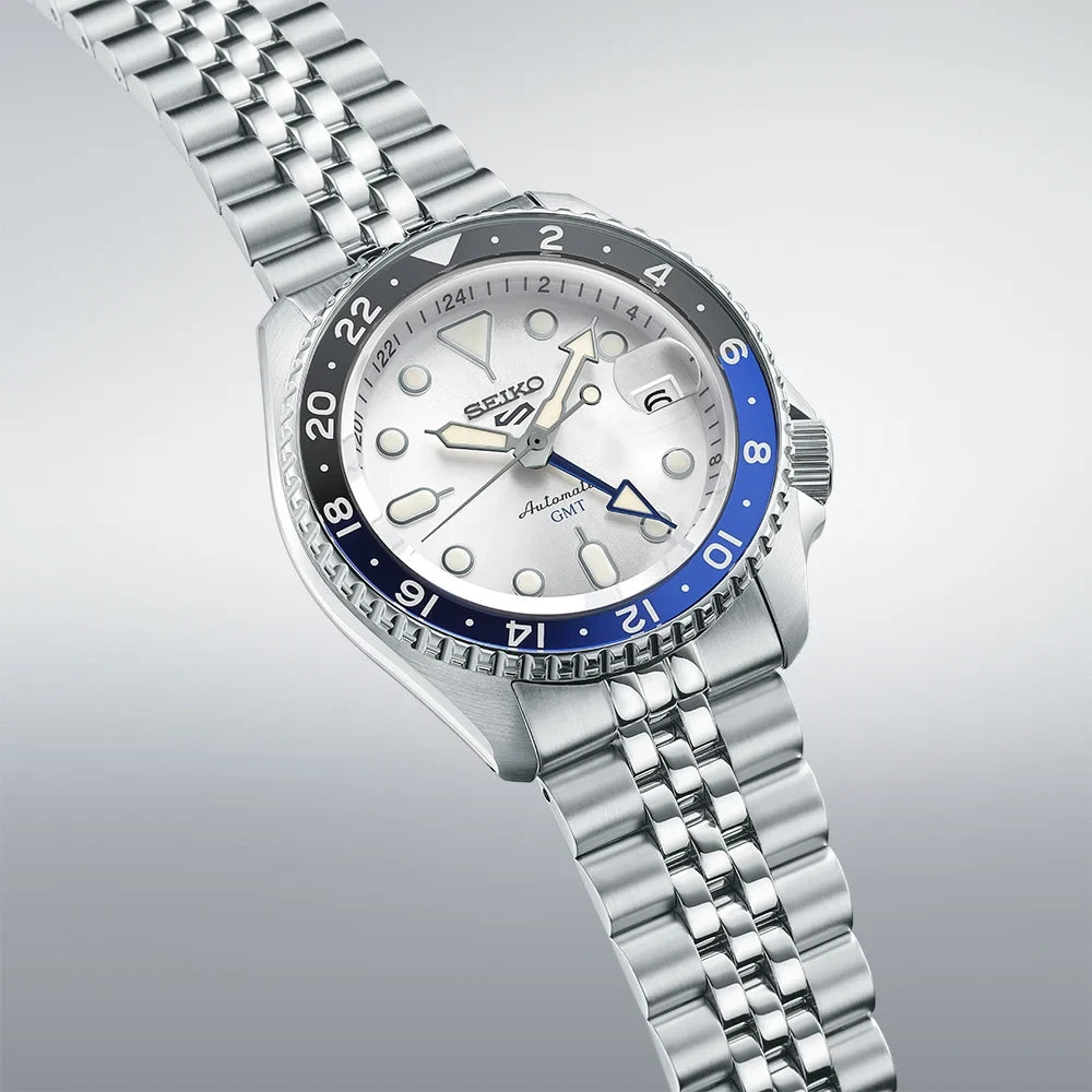 Seiko 5 Sports GMT SSK033K1 Silver Automatic Watch