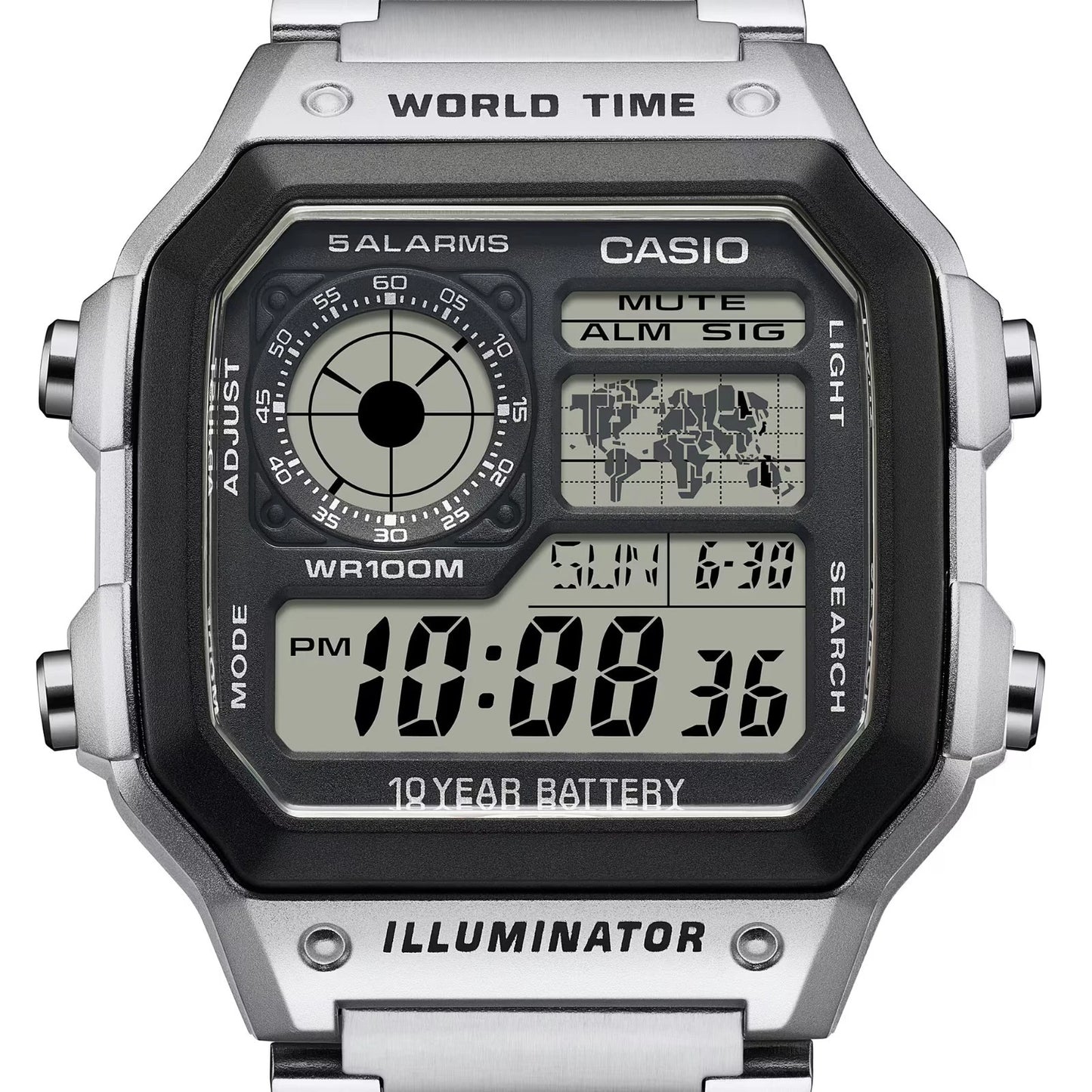Casio AE-1200WHD-1AV World Time Digital Watch