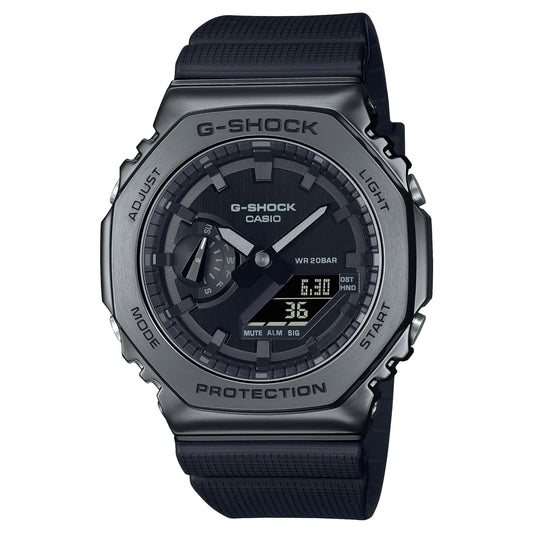 Casio G-SHOCK GM-2100BB-1ADR Metal Covered CasiOak Black Analog-Digital Watch | 200M Water Resistant