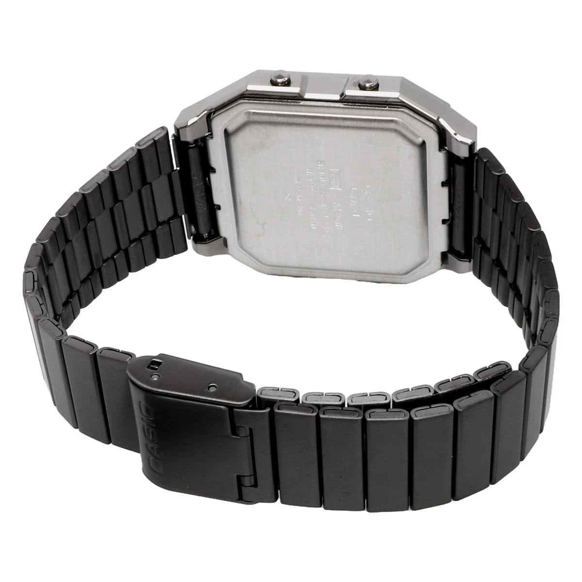Casio Vintage A130WEGG-1ADF Unisex Black Ion-Plated Digital Stainless Steel Watch