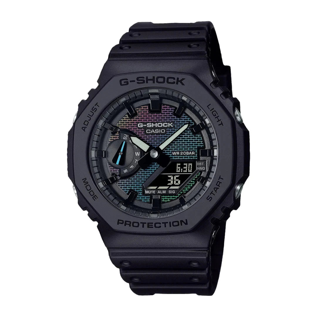 G-SHOCK GA-2100RW-1ADR Rainbow Brick Wall Watch