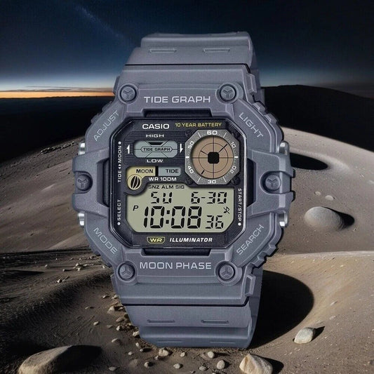 Casio WS-1700H-8AV Men's Digital Sports Watch with Tide Graph & Moon Data