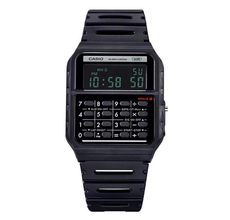 Casio Vintage CA-53WB-1BDF Unisex Black Calculator Digital Watch