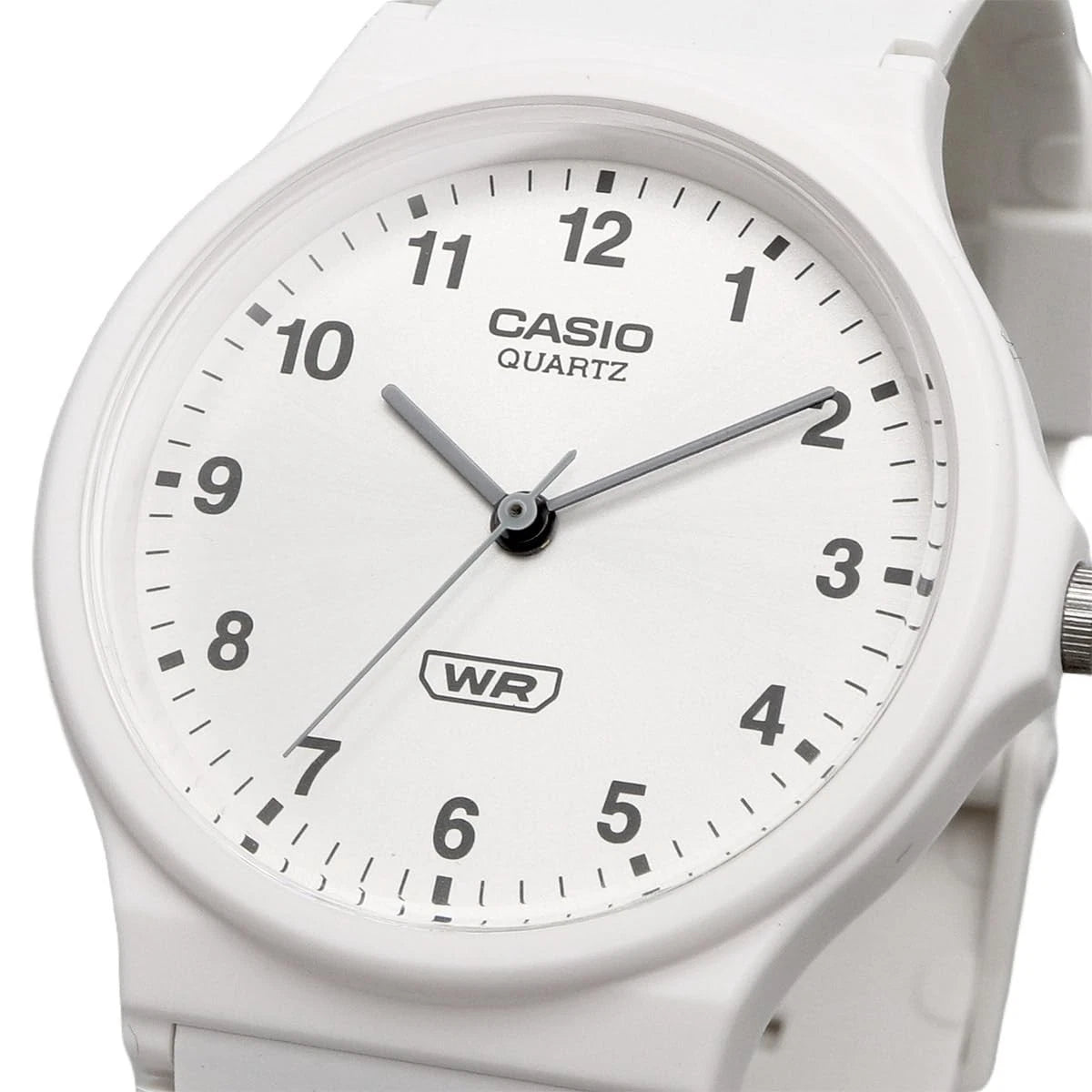 Casio MQ-24B-7B Unisex Classic Analog Watch White Dial Black Resin Strap
