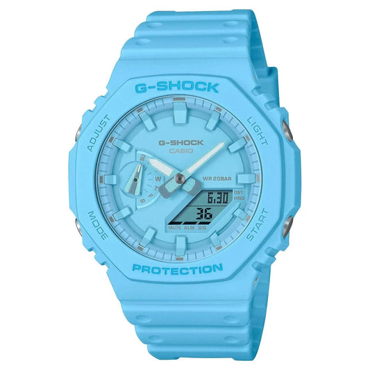 Casio G-SHOCK GA-2100-2A2 Men's Carbon Core Guard Blue Analog-Digital Watch