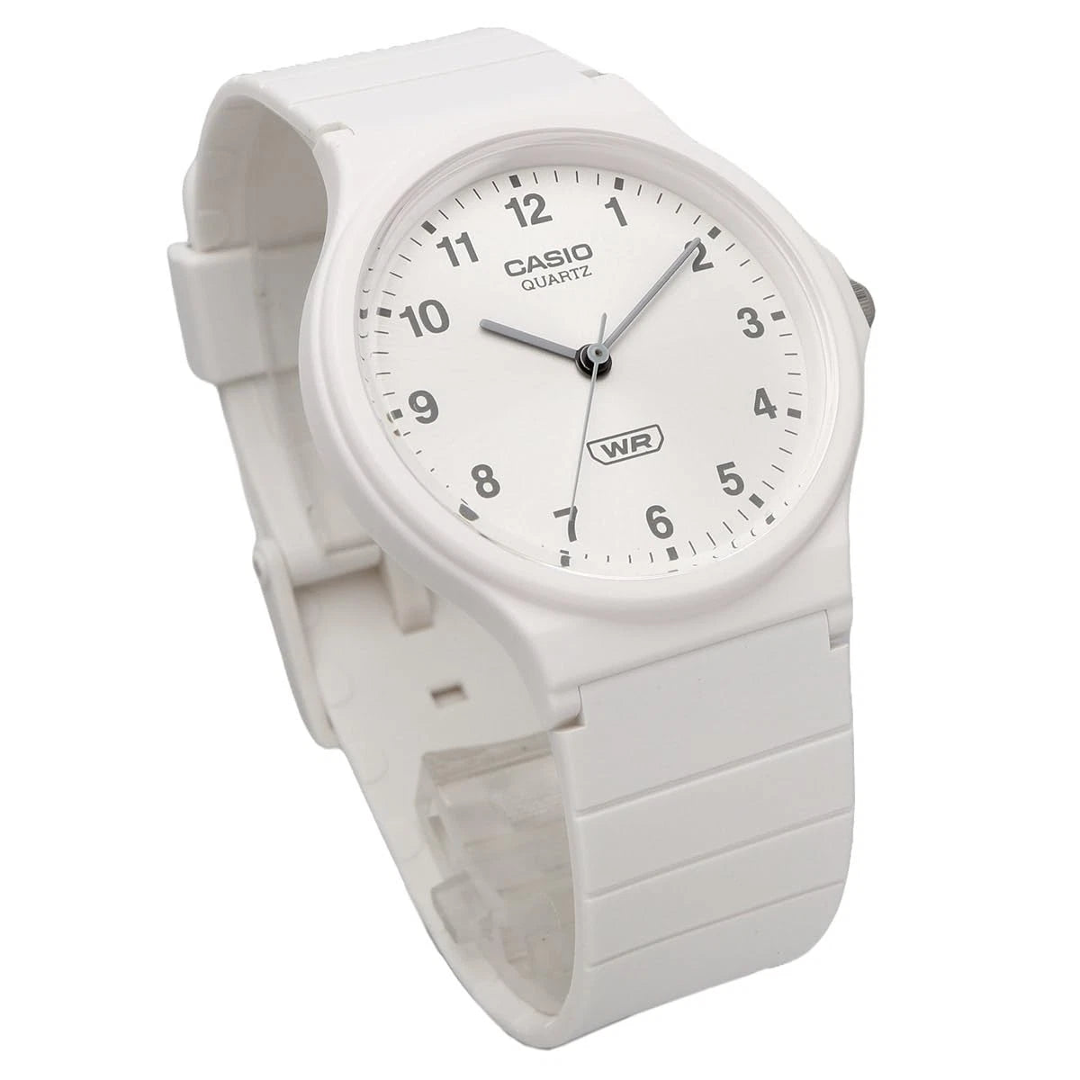 Casio MQ-24B-7B Unisex Classic Analog Watch White Dial Black Resin Strap