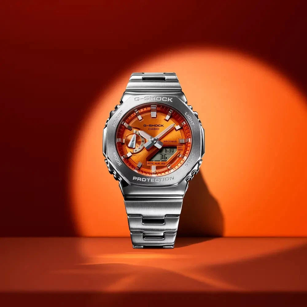 G-SHOCK GM-2110D-4ADR G-STEEL Orange Dial Watch